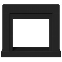 Produktbild för Spiselkrans svart 100x30x87,5 cm konstruerat trä