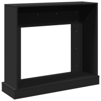 Produktbild för Spiselkrans svart 100x30x87,5 cm konstruerat trä