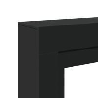 Produktbild för Spiselkrans svart 100x30x87,5 cm konstruerat trä
