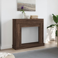 Produktbild för Spiselkrans brun ek 100x30x87,5 cm konstruerat trä