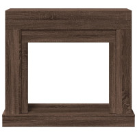 Produktbild för Spiselkrans brun ek 100x30x87,5 cm konstruerat trä
