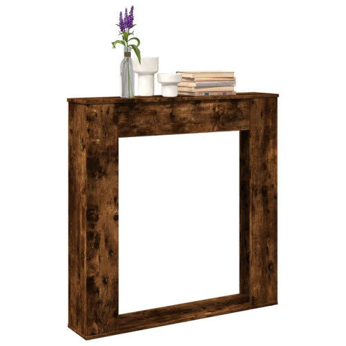 vidaXL Spiselkrans rökfärgad ek 100x20x100 cm konstruerat trä - Eldstäder & Tillbehör