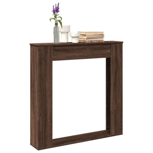 vidaXL Spiselkrans brun ek 100x20x100 cm konstruerat trä - Eldstäder & Tillbehör