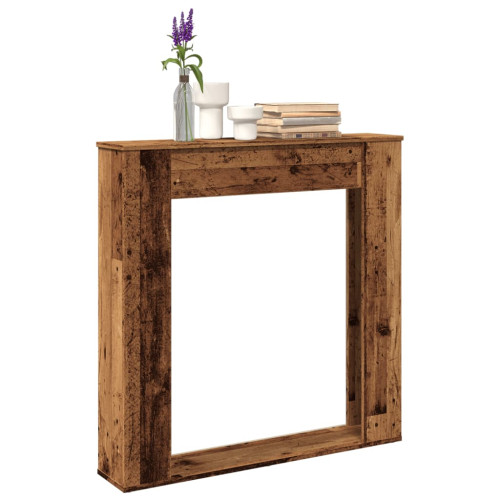vidaXL Spiselkrans åldrat trä 100x20x100 cm konstruerat trä - Eldstäder & Tillbehör