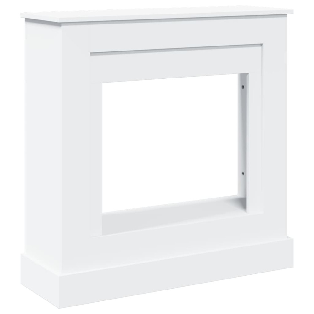 Produktbild för Spiselkrans vit 90x30x90 cm konstruerat trä