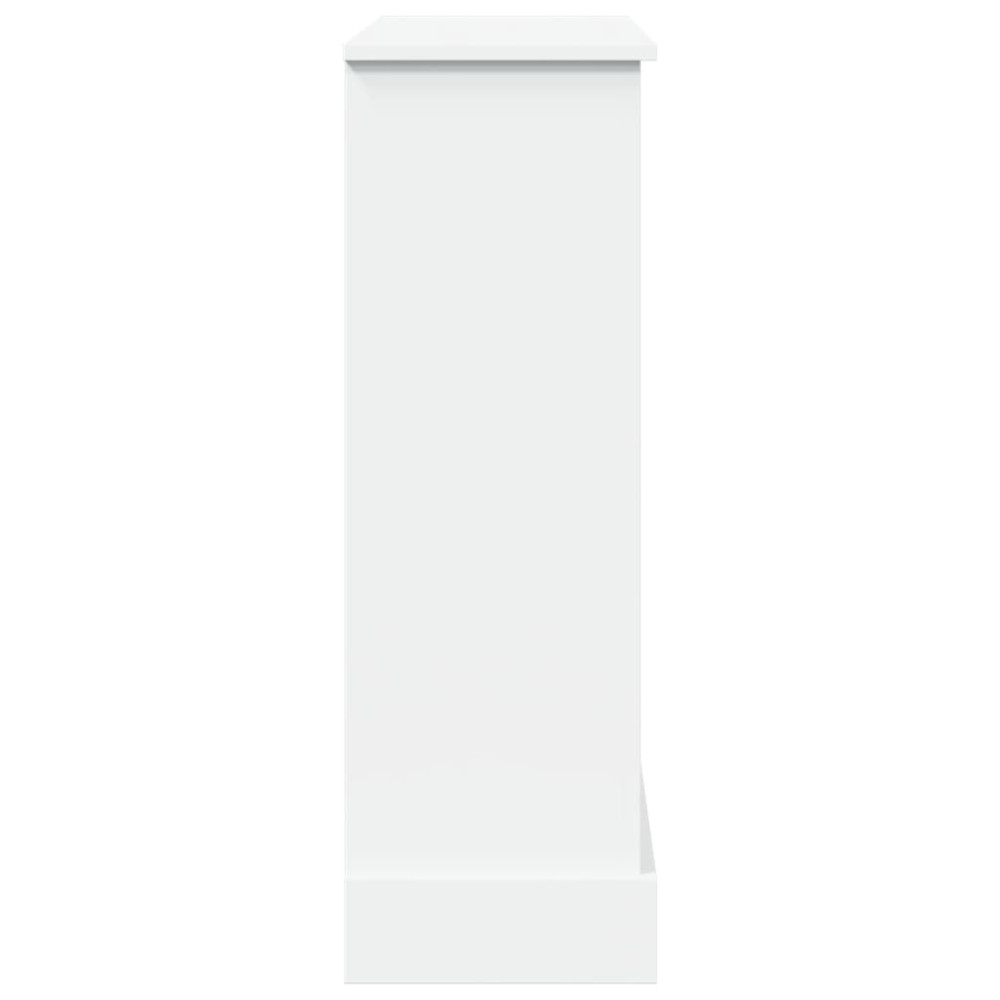 Produktbild för Spiselkrans vit 90x30x90 cm konstruerat trä