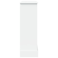 Produktbild för Spiselkrans vit 90x30x90 cm konstruerat trä
