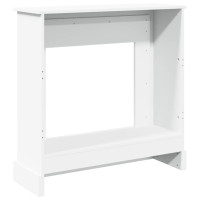 Produktbild för Spiselkrans vit 90x30x90 cm konstruerat trä
