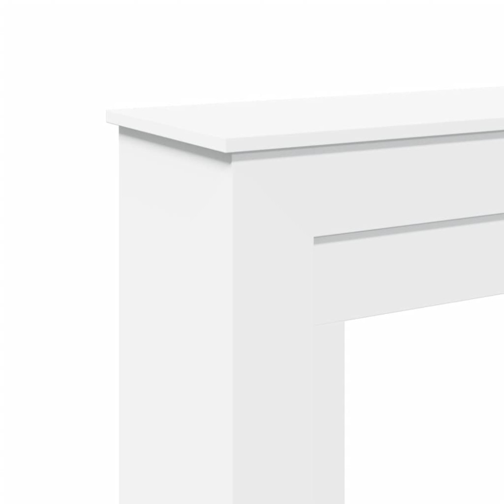 Produktbild för Spiselkrans vit 90x30x90 cm konstruerat trä