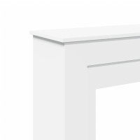 Produktbild för Spiselkrans vit 90x30x90 cm konstruerat trä
