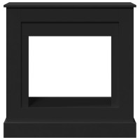 Produktbild för Spiselkrans svart 90x30x90 cm konstruerat trä