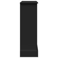 Produktbild för Spiselkrans svart 90x30x90 cm konstruerat trä