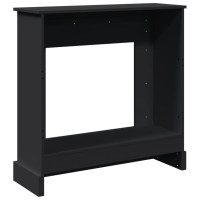 Produktbild för Spiselkrans svart 90x30x90 cm konstruerat trä