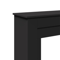 Produktbild för Spiselkrans svart 90x30x90 cm konstruerat trä