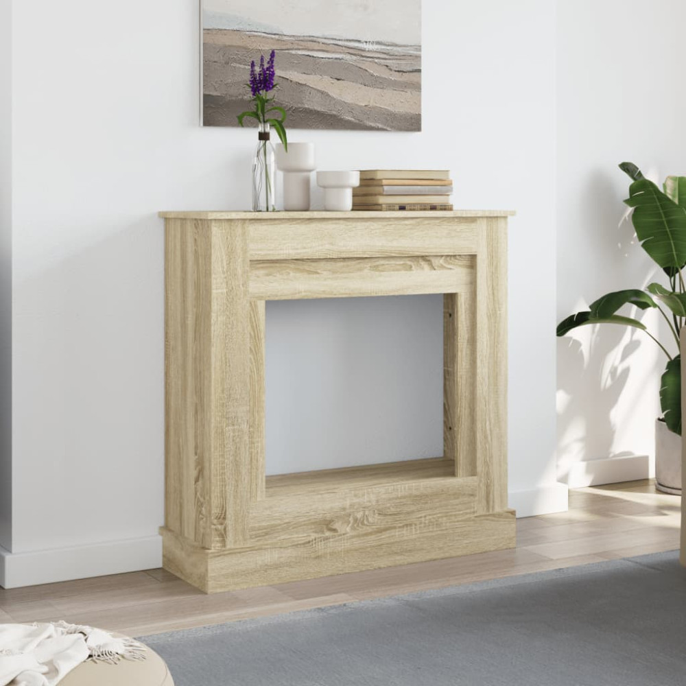 Produktbild för Spiselkrans sonoma-ek 90x30x90 cm konstruerat trä