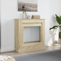 Produktbild för Spiselkrans sonoma-ek 90x30x90 cm konstruerat trä
