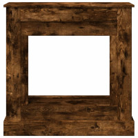 Produktbild för Spiselkrans rökfärgad ek 90x30x90 cm konstruerat trä