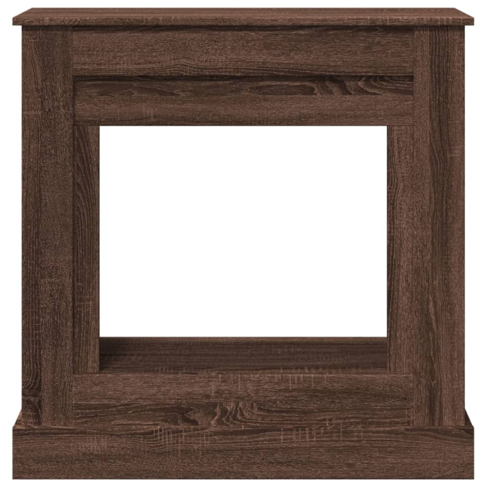 Produktbild för Spiselkrans brun ek 90x30x90 cm konstruerat trä