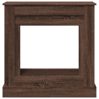 Produktbild för Spiselkrans brun ek 90x30x90 cm konstruerat trä