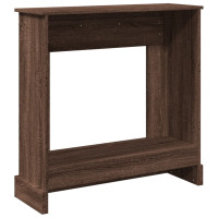Produktbild för Spiselkrans brun ek 90x30x90 cm konstruerat trä