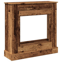Produktbild för Spiselkrans åldrat trä 90x30x90 cm konstruerat trä