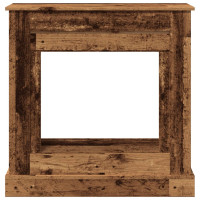 Produktbild för Spiselkrans åldrat trä 90x30x90 cm konstruerat trä