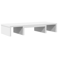 Produktbild för Skärmställ justerbart 60x24x10,5 cm konstruerat trä vit