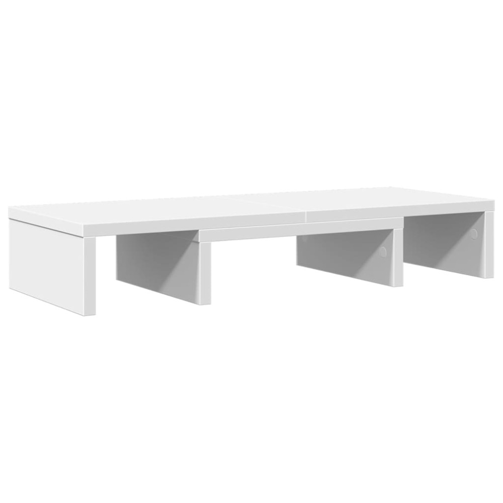 Produktbild för Skärmställ justerbart 60x24x10,5 cm konstruerat trä vit