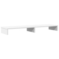 Produktbild för Skärmställ vit 100x27x10 cm konstruerat trä