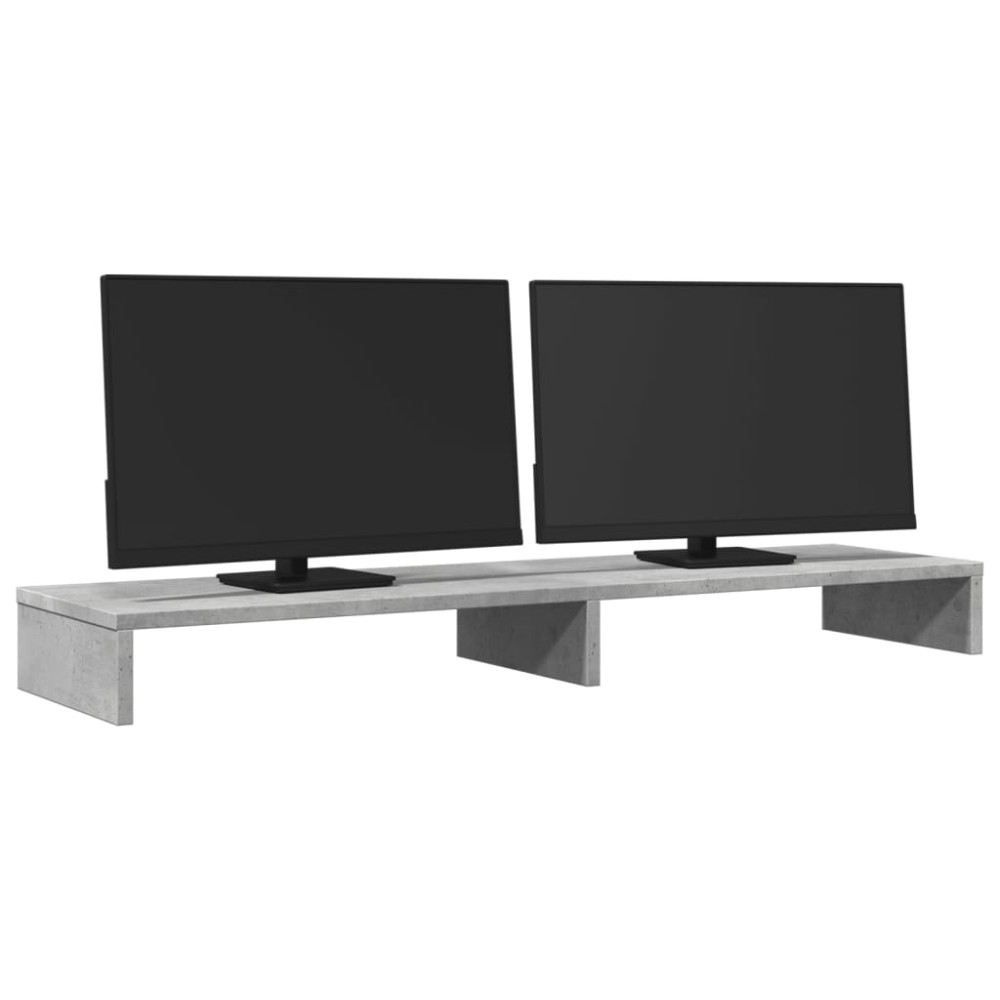 Produktbild för Skärmställ betonggrå 100x27x10 cm konstruerat trä