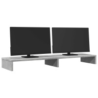 Produktbild för Skärmställ betonggrå 100x27x10 cm konstruerat trä