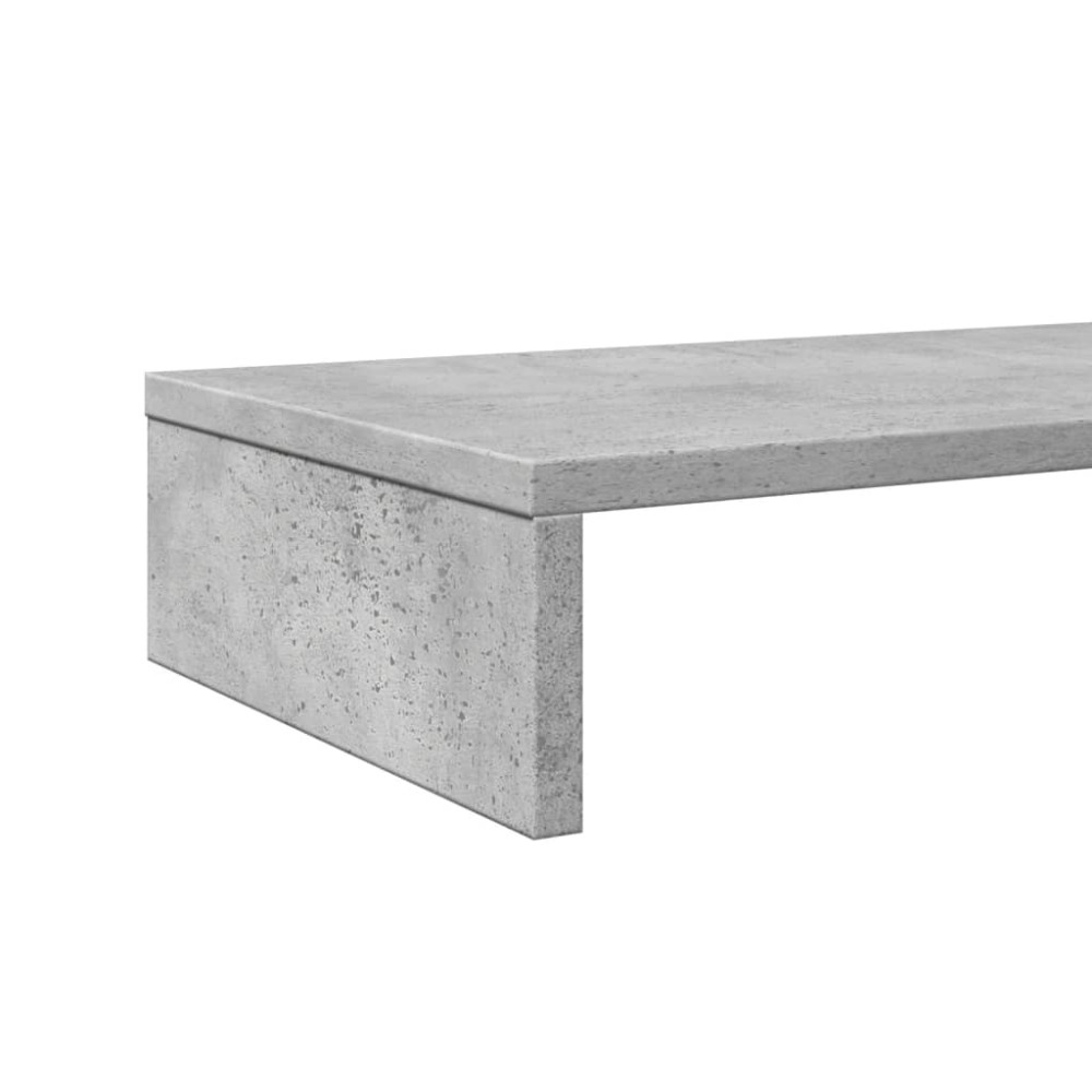 Produktbild för Skärmställ betonggrå 100x27x10 cm konstruerat trä