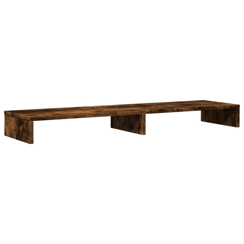 Produktbild för Skärmställ rökfärgad ek 100x27x10 cm konstruerat trä