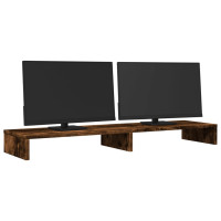 Produktbild för Skärmställ rökfärgad ek 100x27x10 cm konstruerat trä