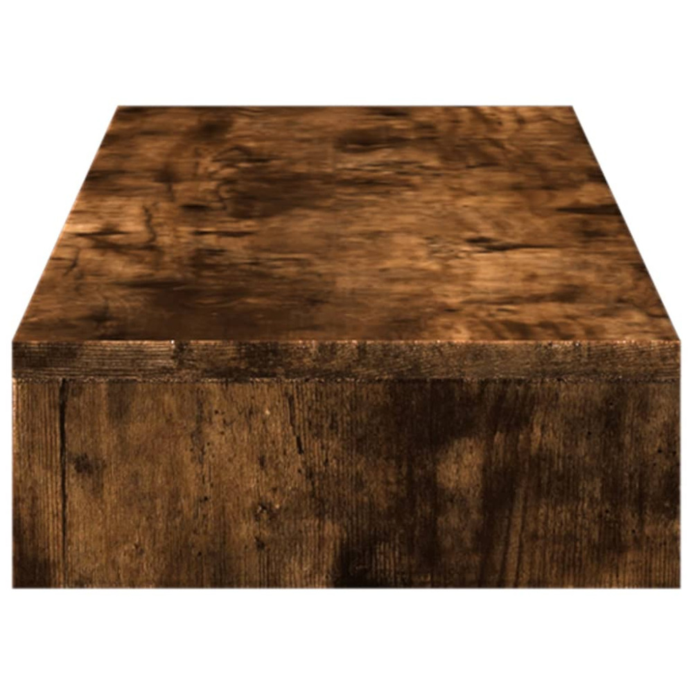 Produktbild för Skärmställ rökfärgad ek 100x27x10 cm konstruerat trä
