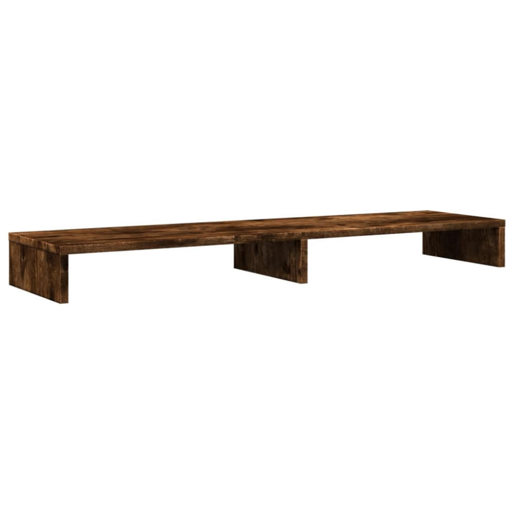 Produktbild för Skärmställ rökfärgad ek 100x27x10 cm konstruerat trä