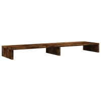 Produktbild för Skärmställ rökfärgad ek 100x27x10 cm konstruerat trä