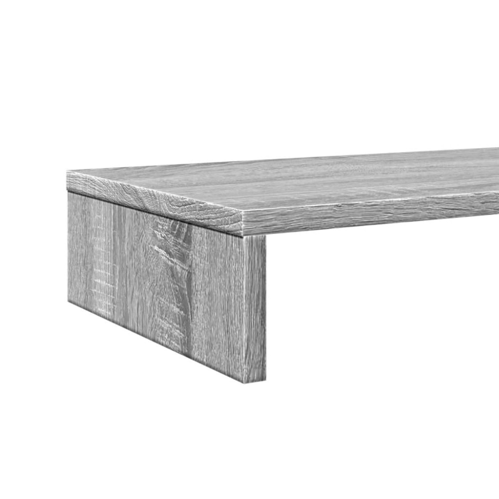 Produktbild för Skärmställ grå sonoma 100x27x10 cm konstruerat trä