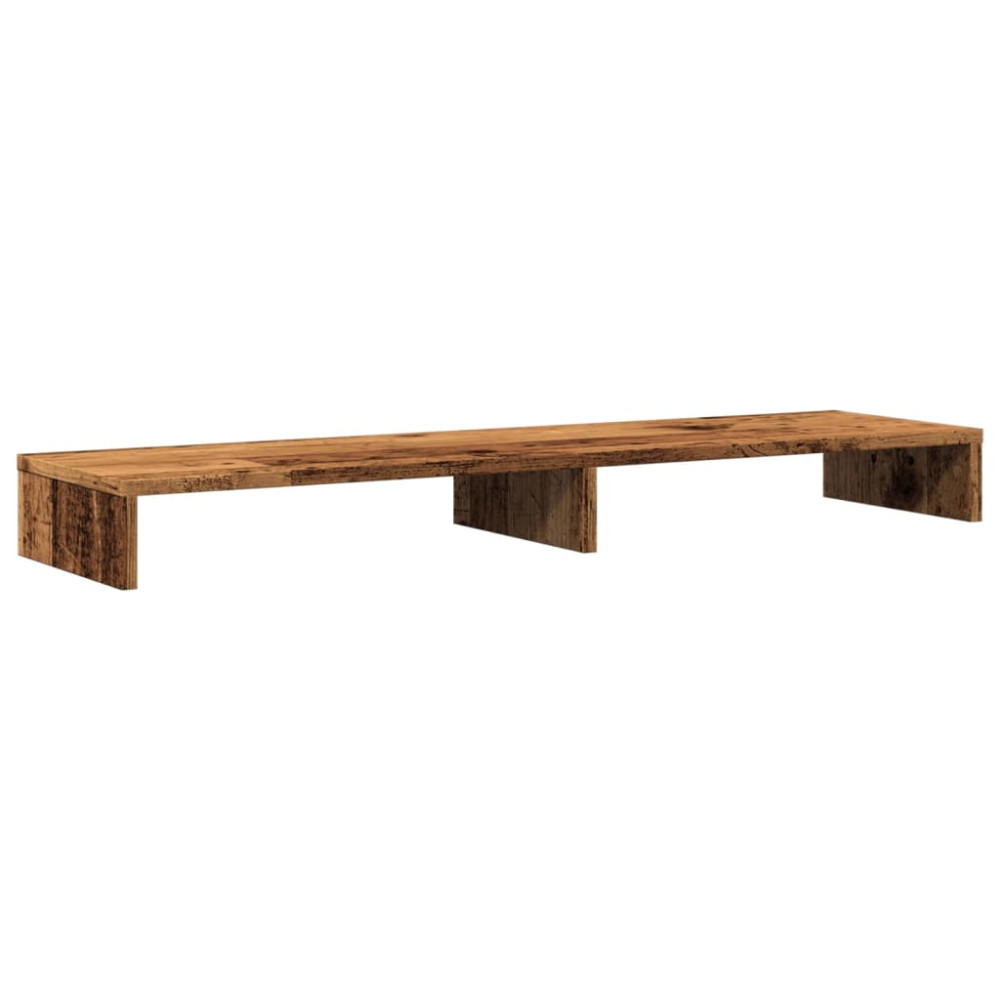 Produktbild för Skärmställ åldrat trä 100x27x10 cm konstruerat trä