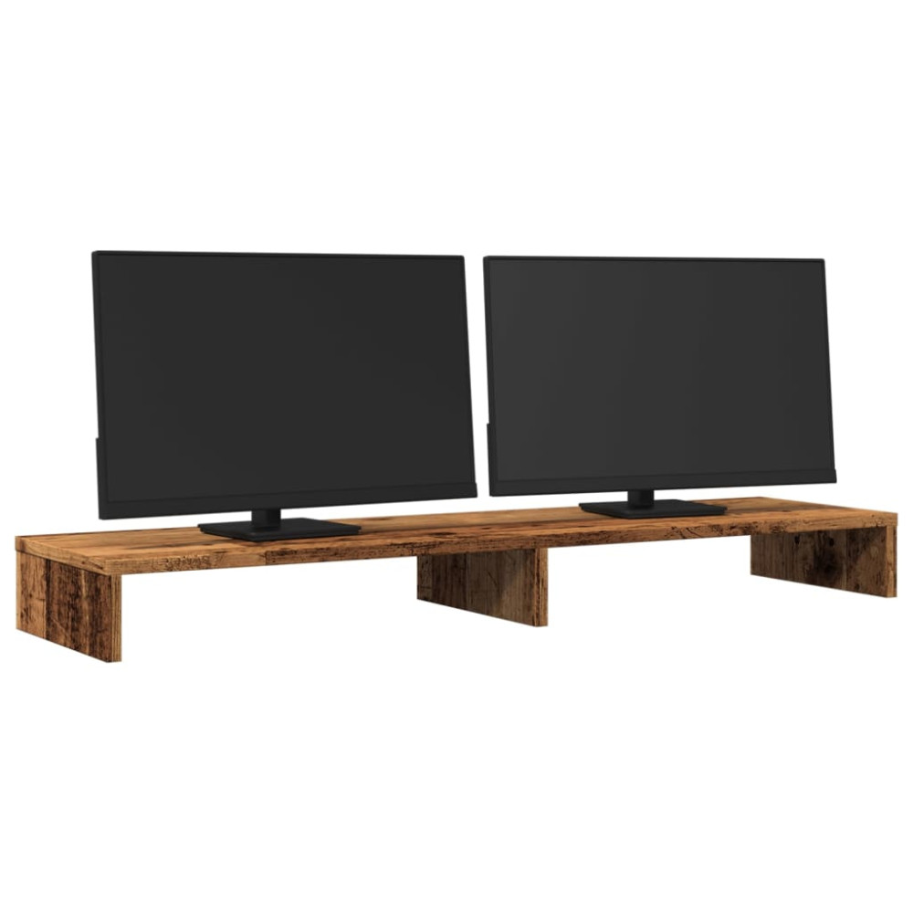 Produktbild för Skärmställ åldrat trä 100x27x10 cm konstruerat trä