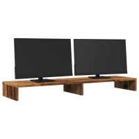 Produktbild för Skärmställ åldrat trä 100x27x10 cm konstruerat trä