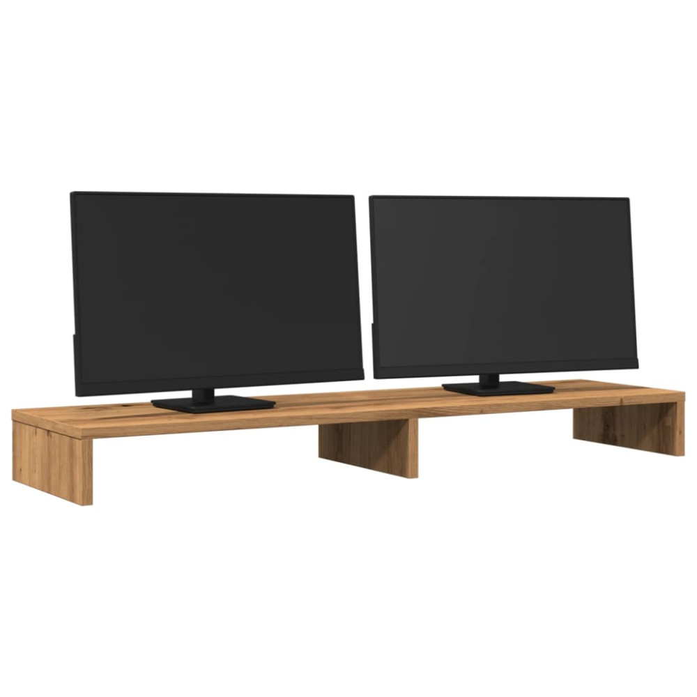 Produktbild för Skärmställ ek 100x27x10 cm konstruerat trä