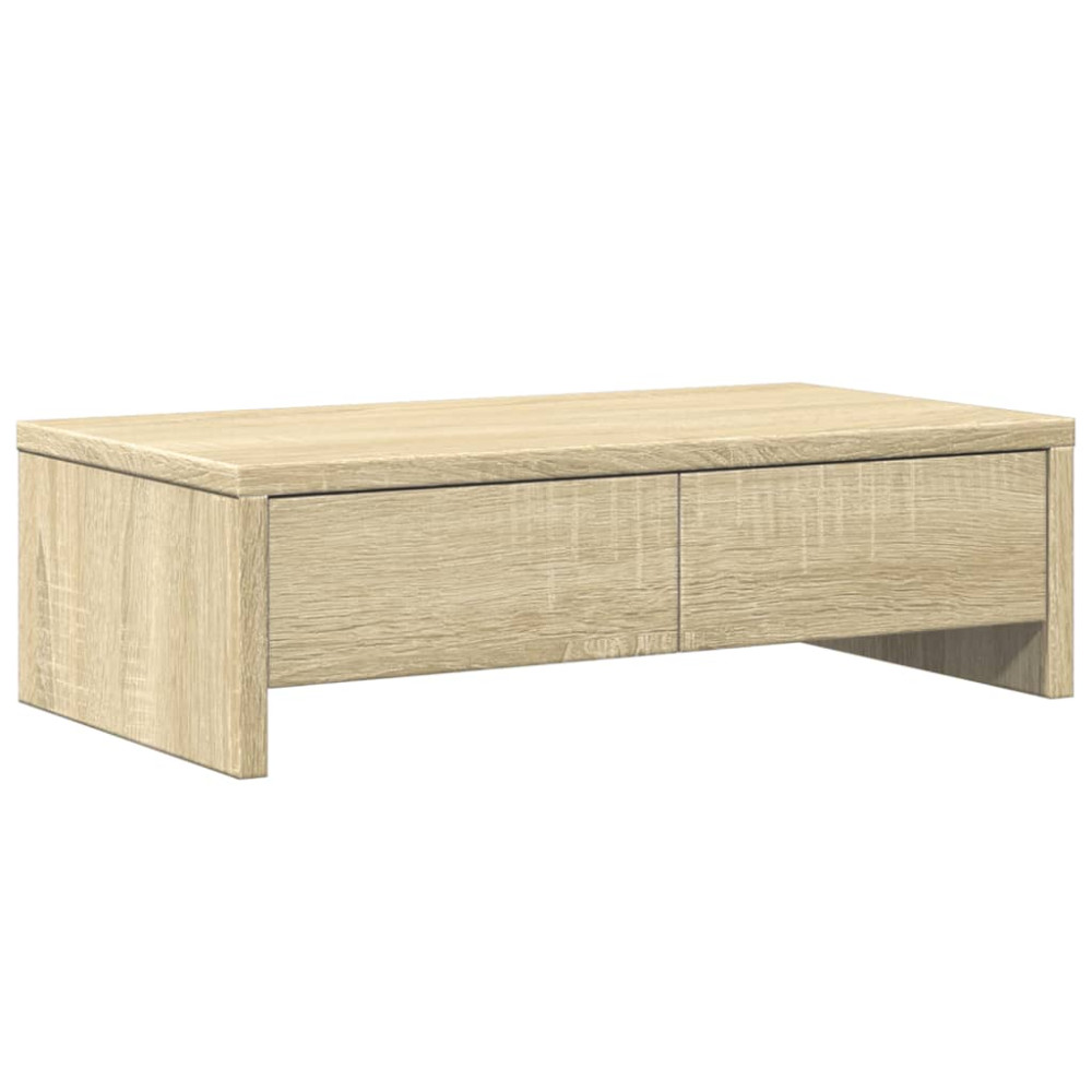 Produktbild för Skärmställ med lådor sonoma-ek 50x27x15 cm konstruerat trä