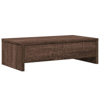 Produktbild för Skärmställ med lådor brun ek 50x27x15 cm konstruerat trä