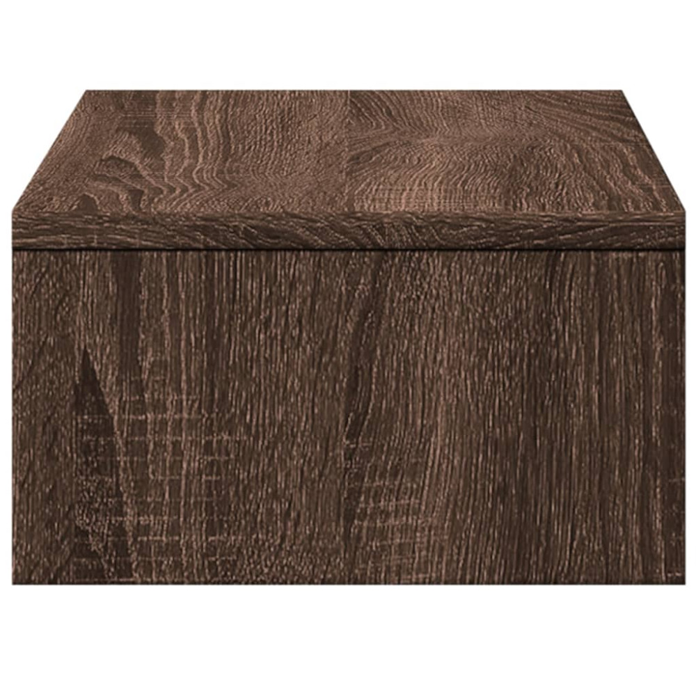 Produktbild för Skärmställ med lådor brun ek 50x27x15 cm konstruerat trä