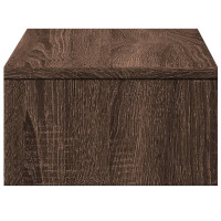 Produktbild för Skärmställ med lådor brun ek 50x27x15 cm konstruerat trä