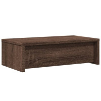 Produktbild för Skärmställ med lådor brun ek 50x27x15 cm konstruerat trä