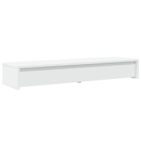 Produktbild för Monitorstativ med lådor vit 100x27x15 cm konstruerat trä
