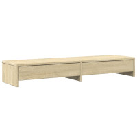 Produktbild för Monitorstativ med lådor Sonoma ek 100x27x15 cm konstruerat trä