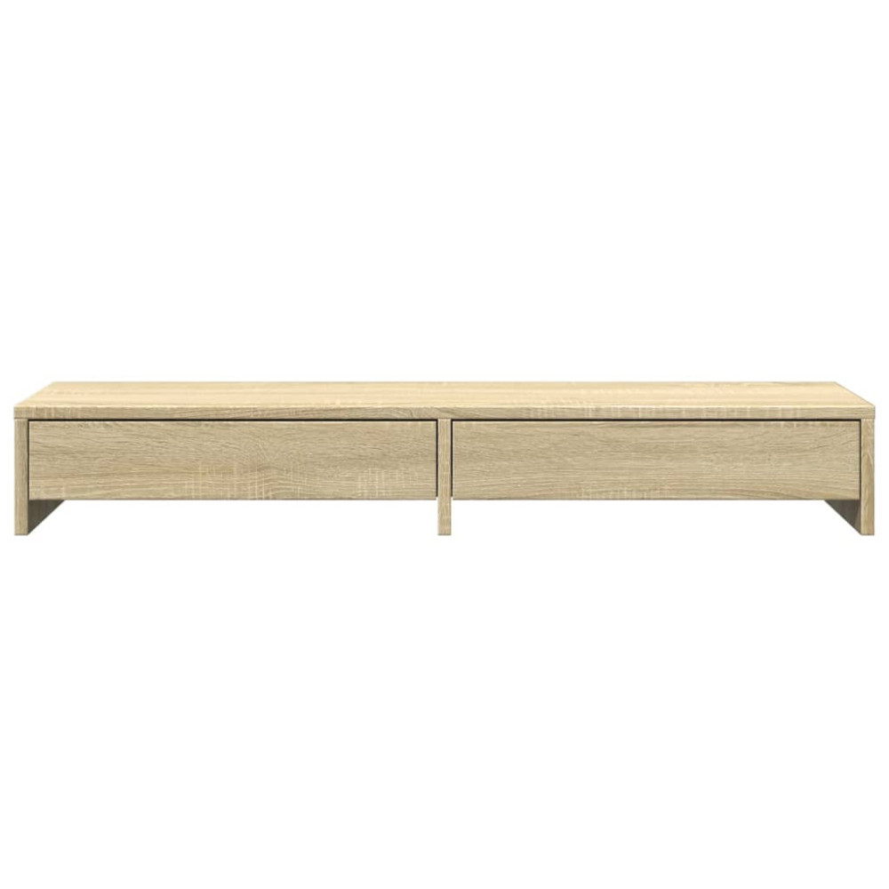 Produktbild för Monitorstativ med lådor Sonoma ek 100x27x15 cm konstruerat trä